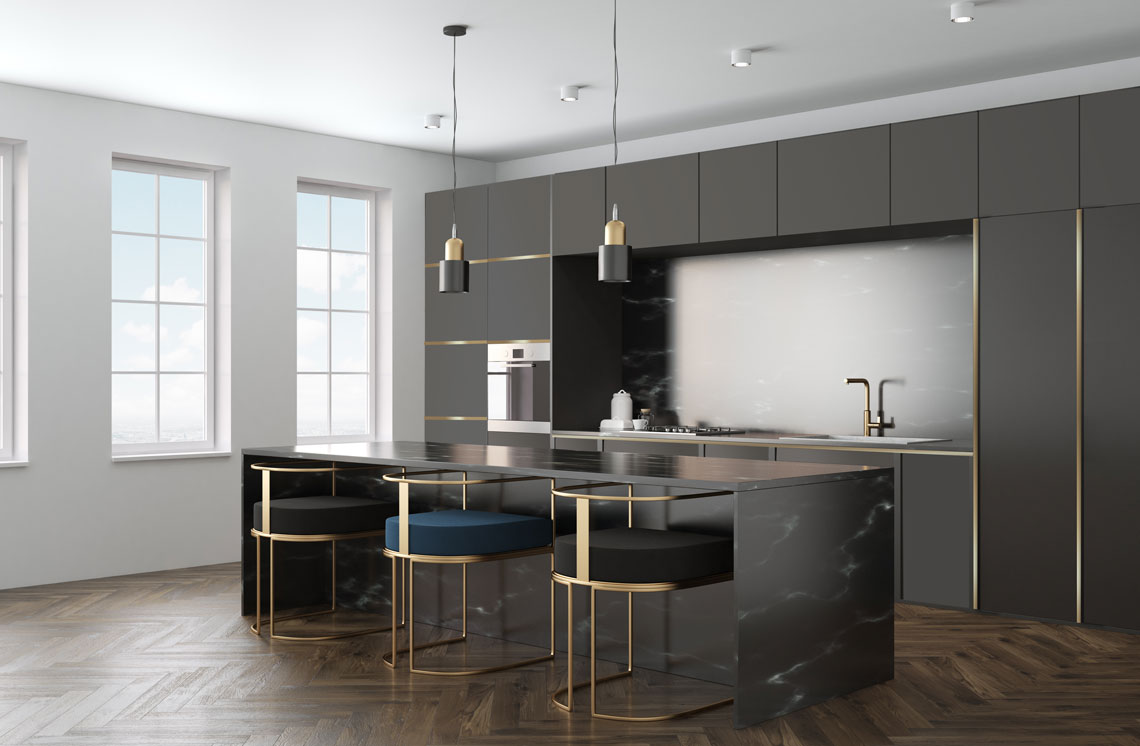 KITCHENS WITH GOLDEN DÉCOR