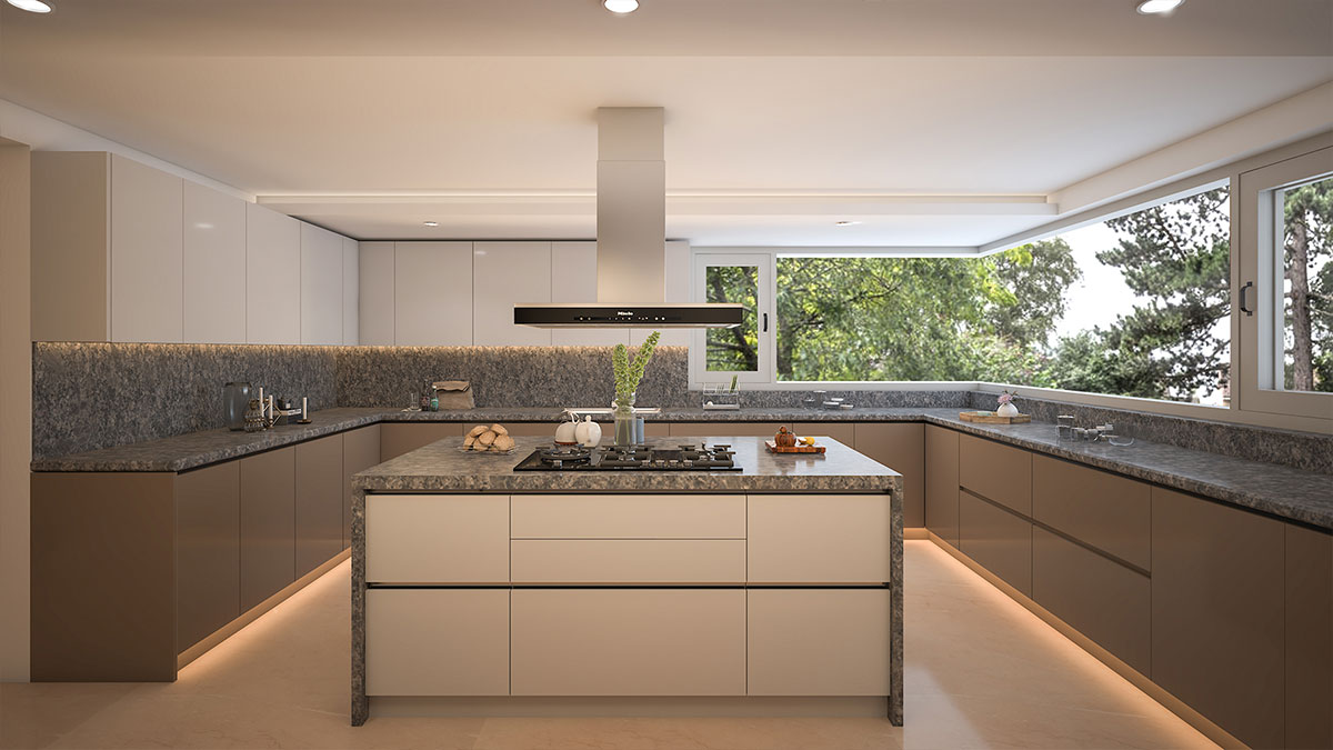 Space-age-white-kitchen-design-with-island