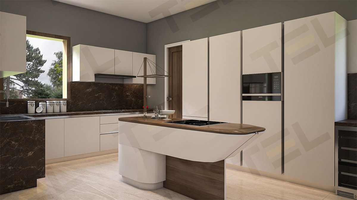 What are the major differences between different types of kitchen layouts by TEL
