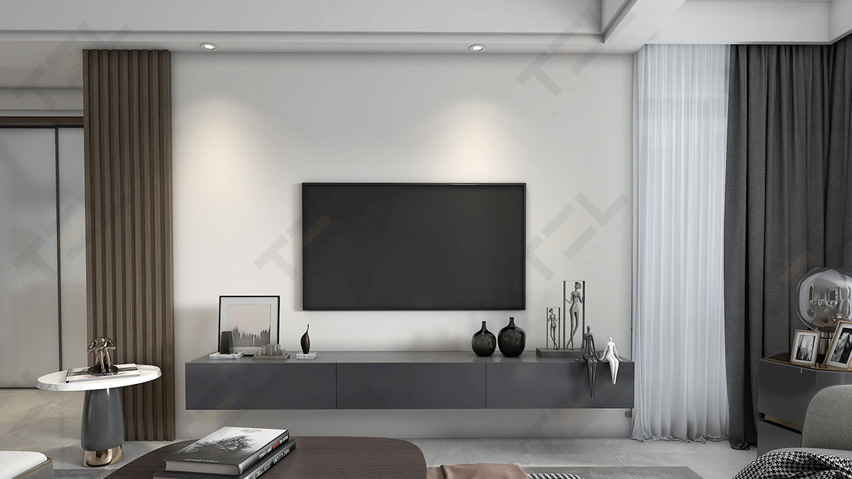 A monochromatic fusion with a sleek and minimalistic look makes your viewing experience relaxing and fun-filled.