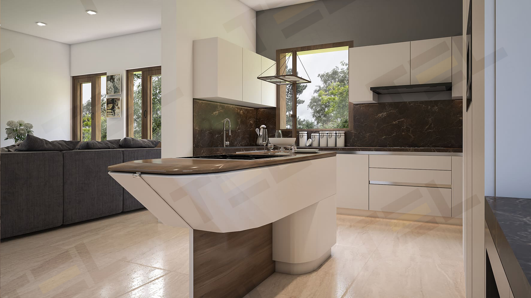 kitchen design with modern island