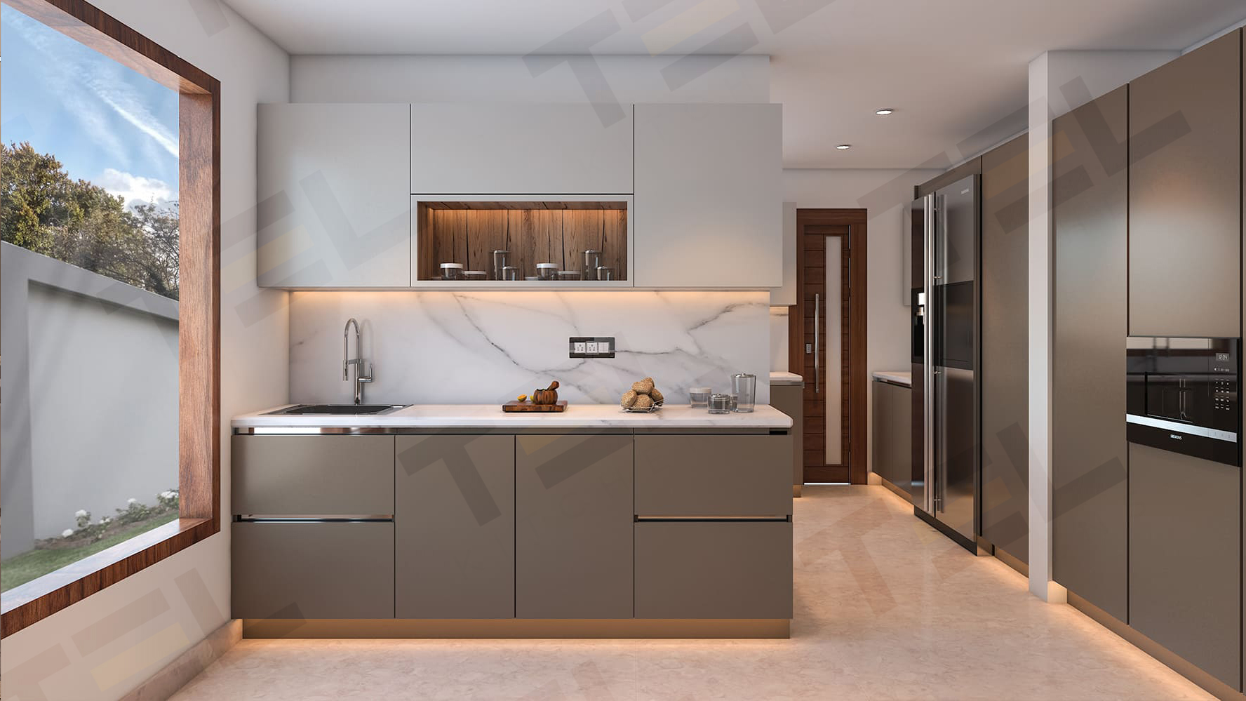 modern grey and white kitchen designs