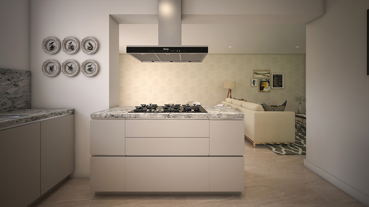 Modern kitchen design with kitchen islandn design