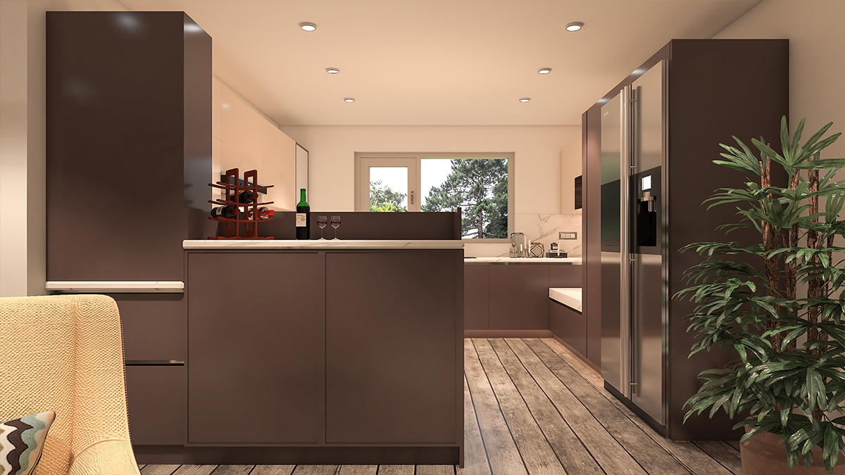 Feel the minimalism in this Kitchen Design