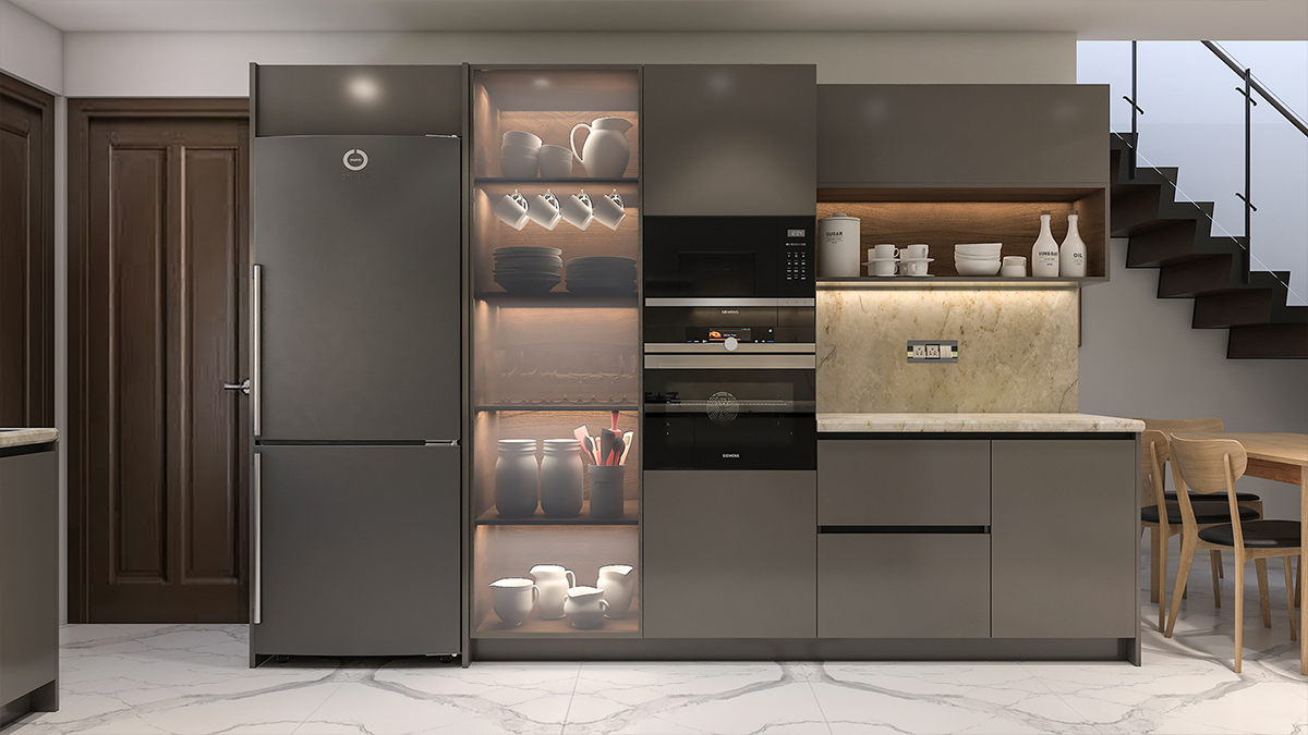 Simple and sleek modern kitchen design