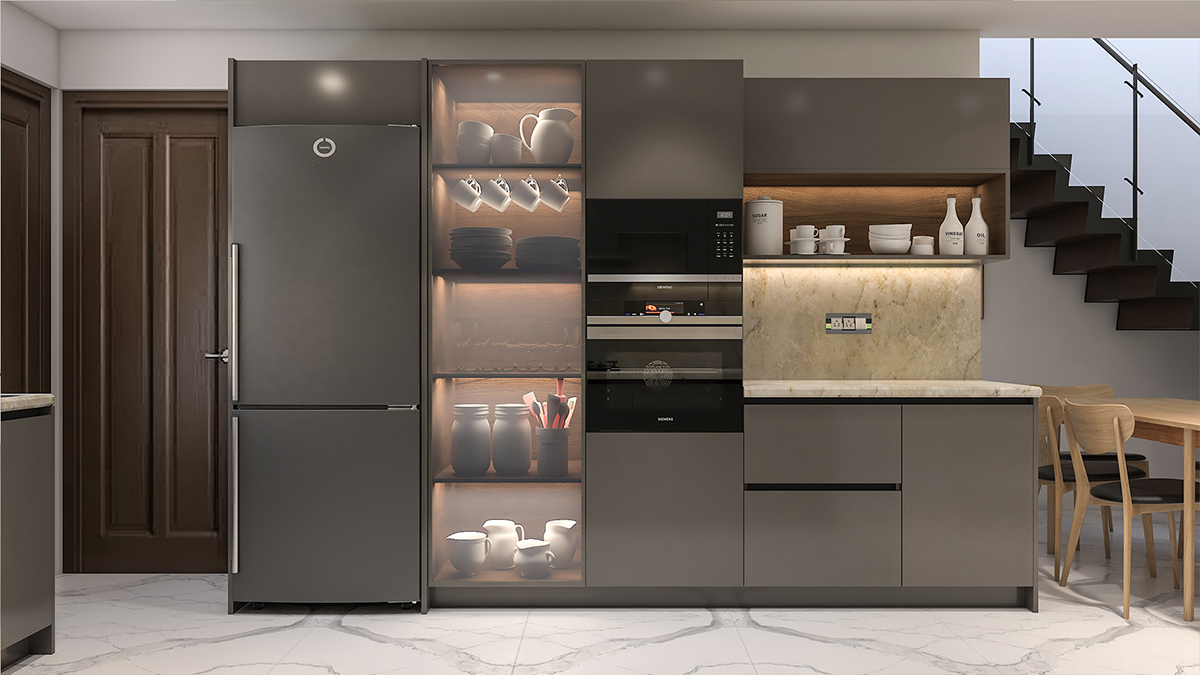 Sleek and minimalist contemporary modern kitchen design