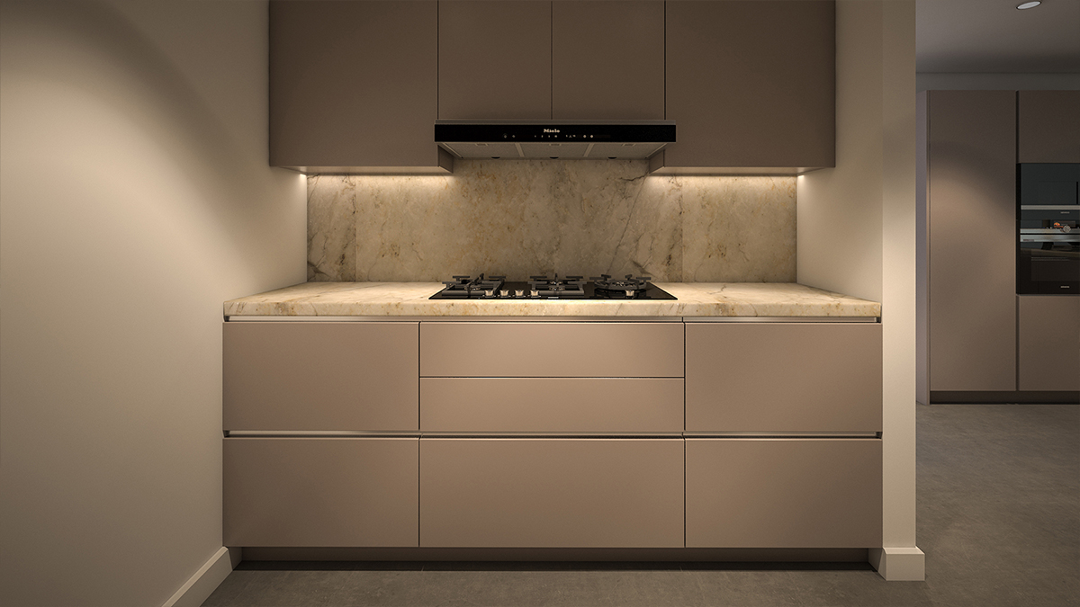 Sleek and minimalist kitchen design